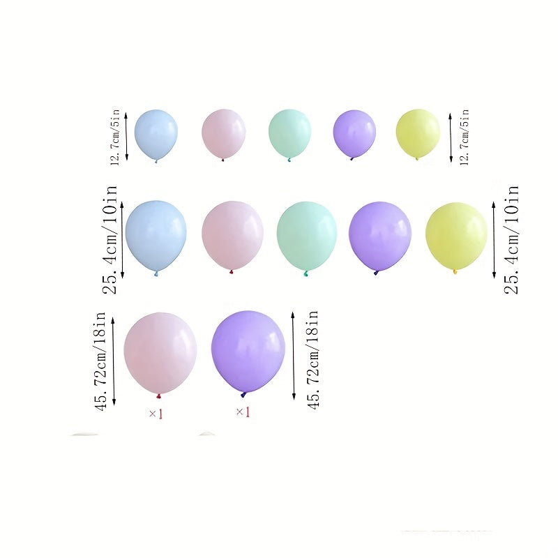 Summer Ice Cream Balloon Set - 137 Latex Balloons, 4 Aluminum Balloons