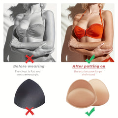 Women's Nude Bra Insert Pads Chest Enhancer Removable Lingerie Accessory