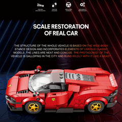 275pcs Red Sports Car Building Blocks Set for Racing Enthusiasts
