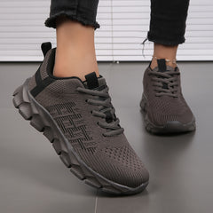 Breathable Woven Running Shoes Lightweight Shock Absorption Sneakers