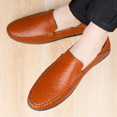 CLOHOO Customizable Leather Loafer Shoes Lightweight Casual Sneakers