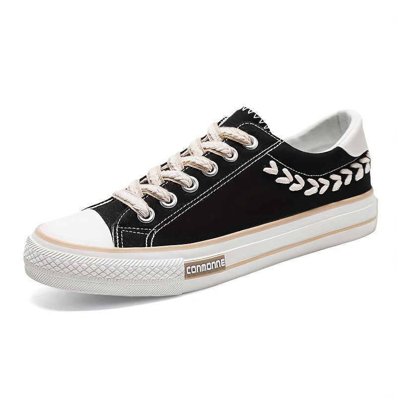 Men's Low Top Canvas Skate Shoes Outdoor Walking Sneakers
