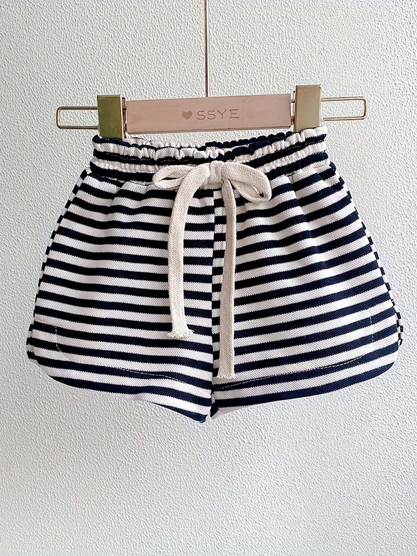 2pcs Toddler Girls Striped T Shirt & Shorts Set Kids Summer Clothes