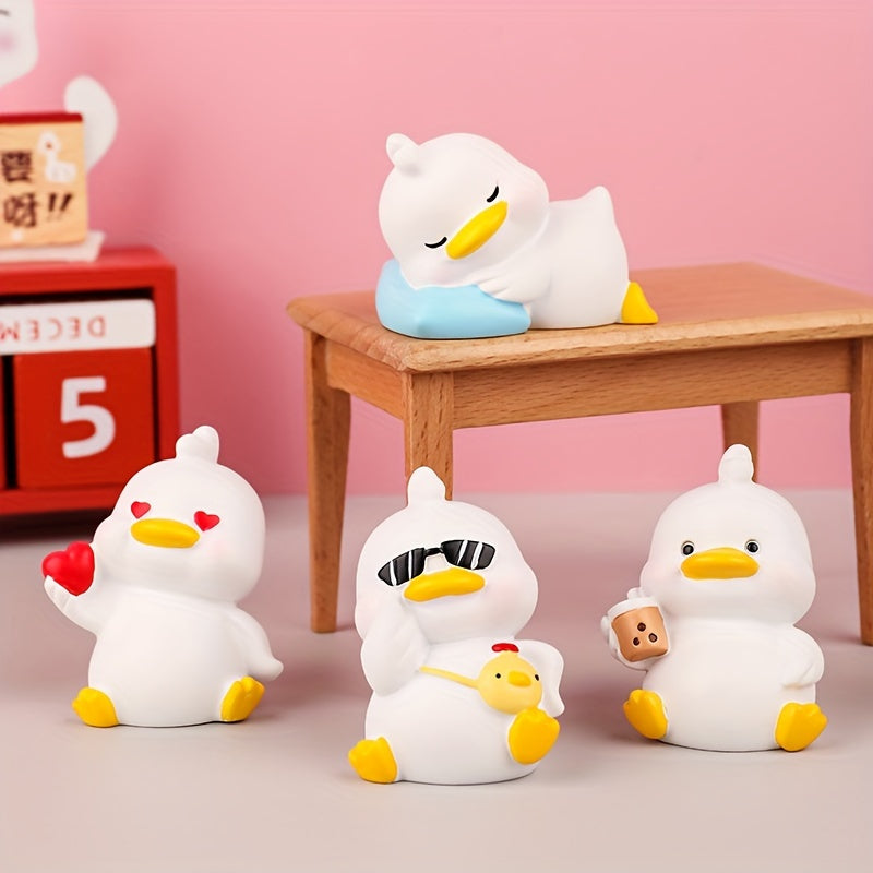 Duck Resin Ornaments Small Yellow Duck Creative Car Christmas Home Decor