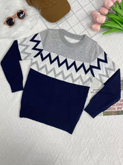 Boys Double Layer Thick Warm Pullover Sweater