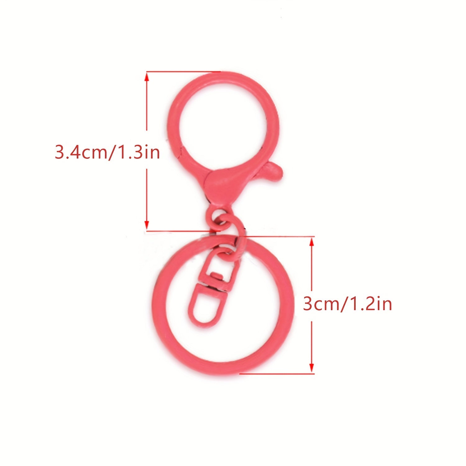 10pcs Colorful Zinc Alloy Hanging Buckle Keychain Bag Pendant Ornament