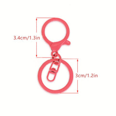 10pcs Colorful Zinc Alloy Hanging Buckle Keychain Bag Pendant Ornament