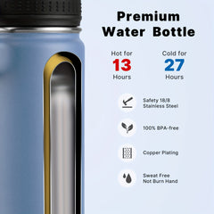 22oz Leakproof Insulated Water Bottle