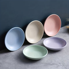 5pcs Colorful Snack Plates for Camping Picnic and BBQ