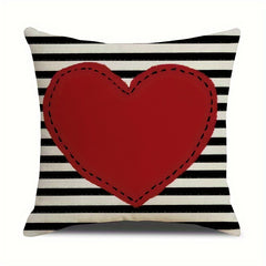 Set of 4 Linen Printed Throw Pillow Covers