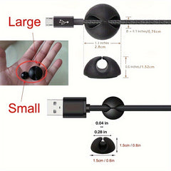 10/20pcs Cable Holder for Desk Bedside Cabinet USB Office Cable Management