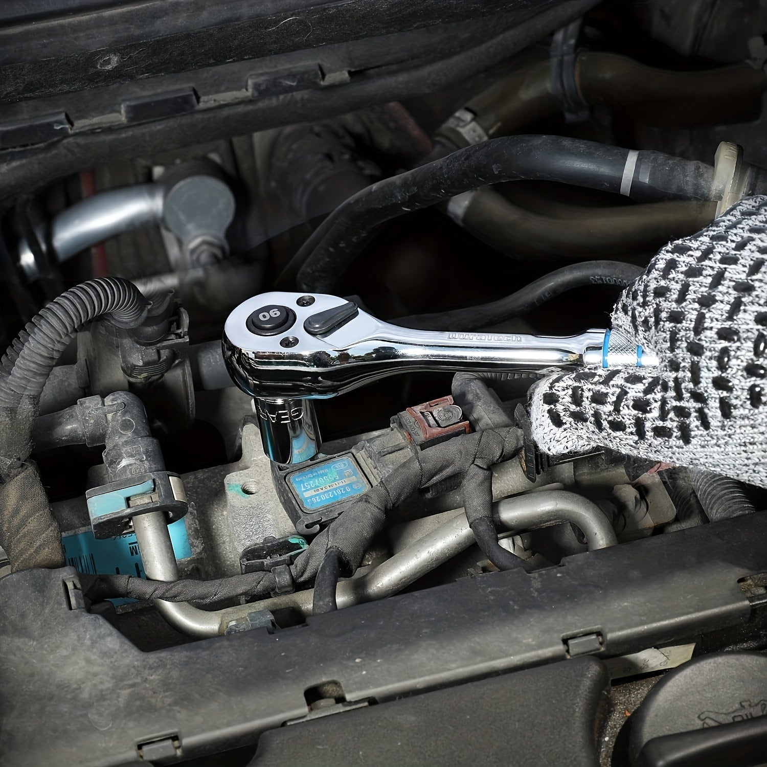 32 cm Quick Ratchet Wrench Set with Extension Lever