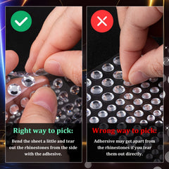 1225pcs Rhinestone Stickers Clear Colorful Self Adhesive Face Gems