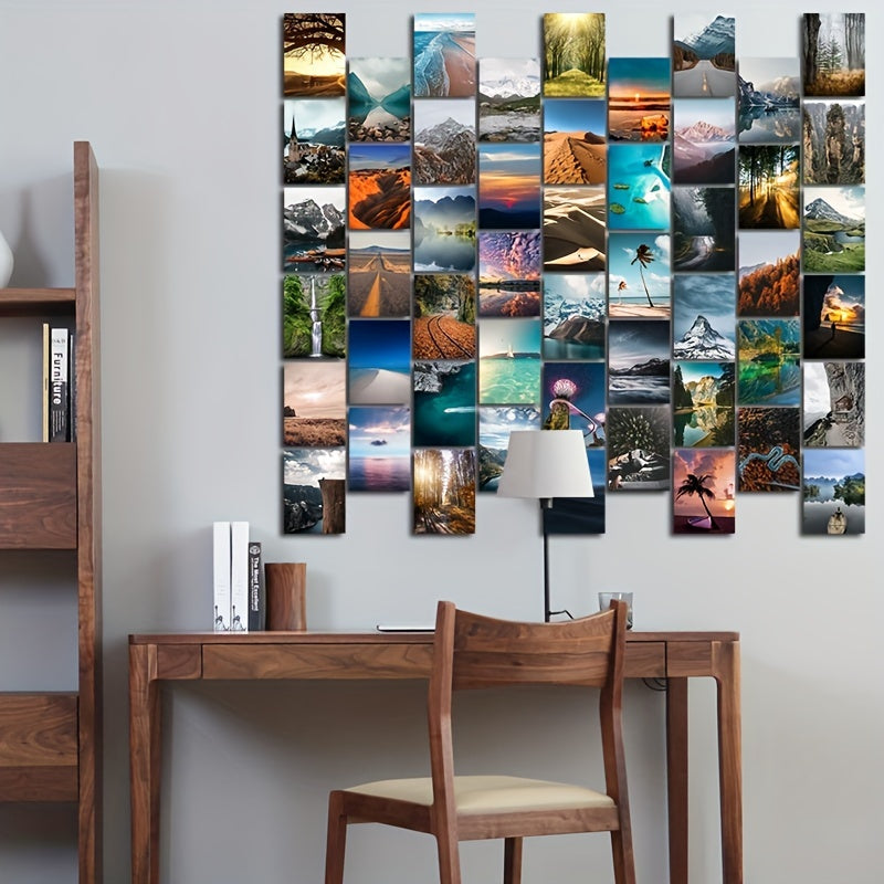 50pcs Mountain Scene Postcard Set Natural Beauty Landscape