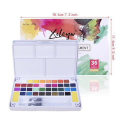 36 Colors 48 Solid Watercolor Paint Set for Kids Adults Beginners Artists