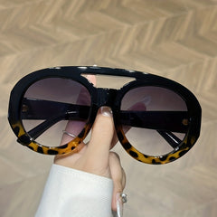 Oversized Top Bar Gradient Sunglasses Y2K