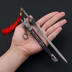 Mini Sword Pendant Key Chain with Sheath Toy Sword Pendant