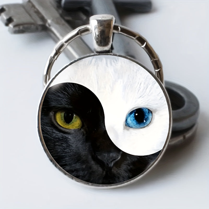 Cat Eye Keychain Necklace Vintage Bag Keychain Charm Accessories