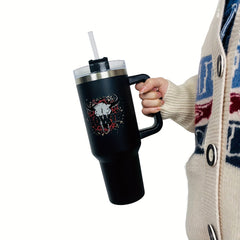 40oz Stainless Steel Water Bottle Insulated Tumbler Cup Portable Handle