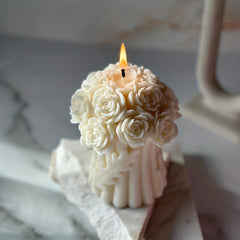 3D Flower Bouquet Candle Silicone Mold DIY Rose Basket Resin Molds