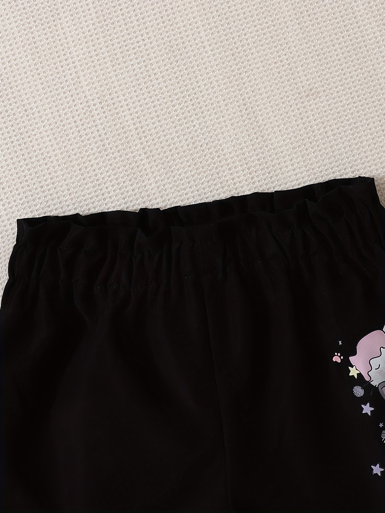 Toddler Girls Ice Cream Cat Graphic Elastic Waist Casual Sports Track Shorts
