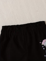 Toddler Girls Ice Cream Cat Graphic Elastic Waist Casual Sports Track Shorts