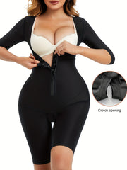 Zipper Shaping Romper Tummy Control Butt Lifting Compression Body Shaper