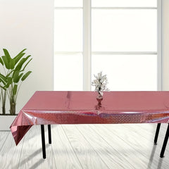 Disposable Laser Rainbow Aluminum Foil Tablecloth for Wedding Celebration