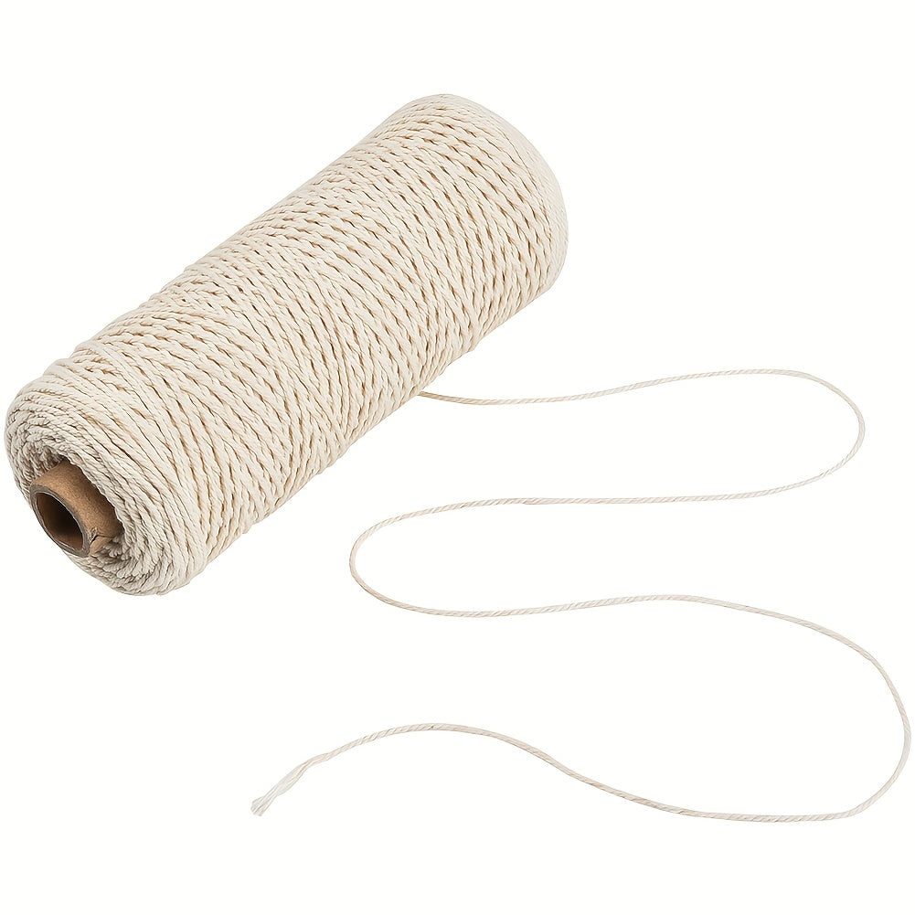 Cotton Rope Twisted Braided Cord Wall Hanging Plant Hanger 1mm 200m
