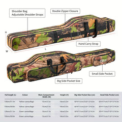 LEOFISHING Portable Foldable Fishing Tackle Bag Waterproof Fishing Pole Storage