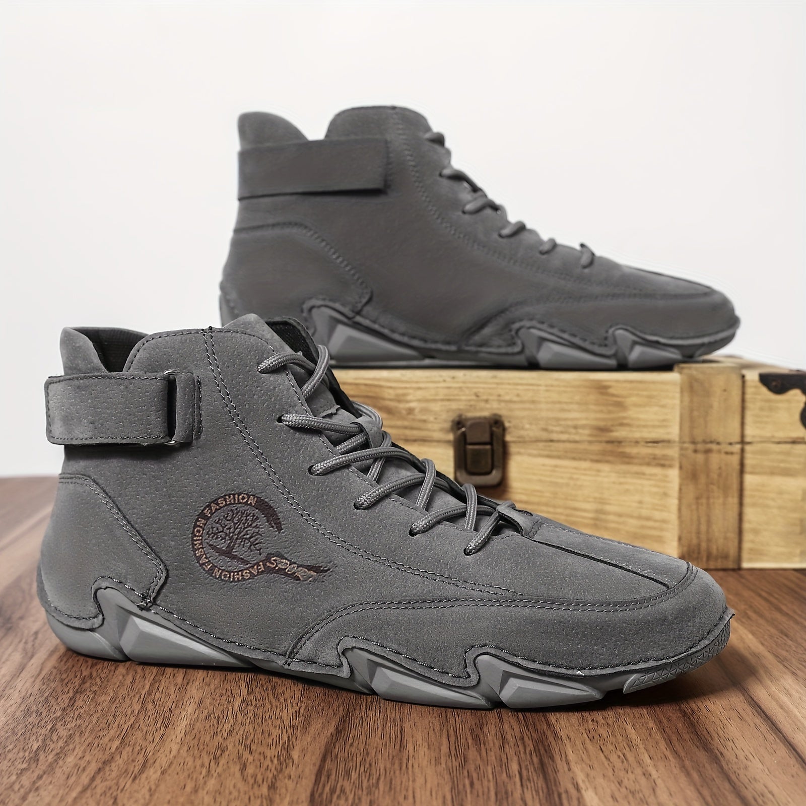 Men's Solid Ankle Boots Non Slip Casual Durable Shoes