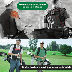 Golf Bag Strap Replacement Double Shoulder Adjustable Padded Strap