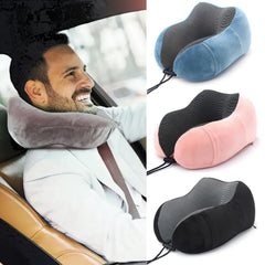 Memory Foam U Shape Pillow for Travel Office Neck Support
