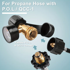 2pcs Propane Tank Gauge Level Indicator Leak Detector Gas Pressure Meter