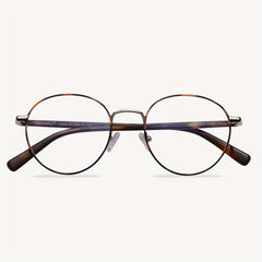 Men's Light Block Round Frame Glasses