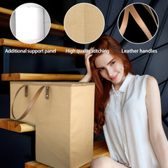 Stair Basket with Handles - Foldable Storage Solution for Stairs
