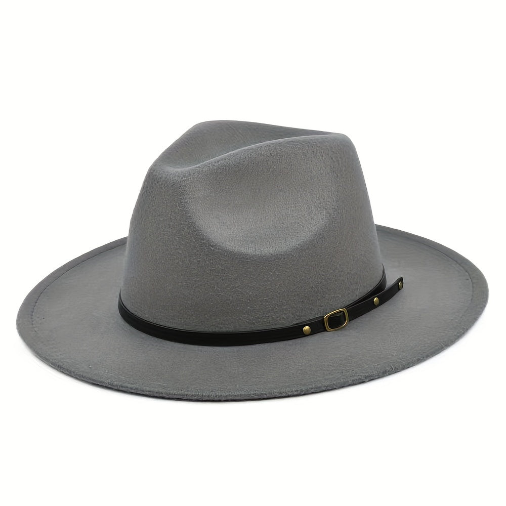 Woolen Jazz Hat Sun Protection Fedora Cap for Men & Women