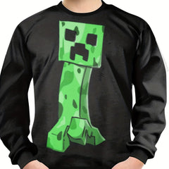 Teens Robot 3D Print Sweatshirt Kids Casual Pullover Street Wear