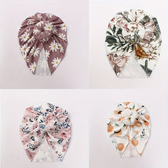 Donuts Baby Bandanas Hat With Flower Print