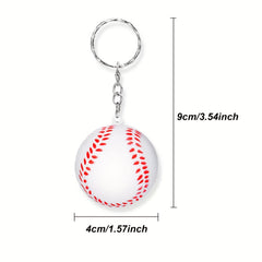4pcs Baseball Key Chain Squeeze Toy Vent Stress Ball