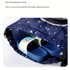 Kids Drawstring Swimming Bag Beach Pool Backpack