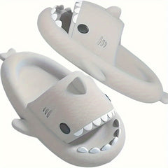 Boy's Cartoon Shark Lightweight Slippers Quick drying Non Slip Slide Slippers