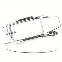 Men's Leather Business Belt Square Pin Buckle Waist Strap Belt