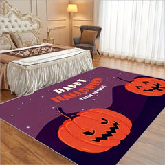 Halloween Purple Floor Carpet Home Decoration Mat Machine Washable