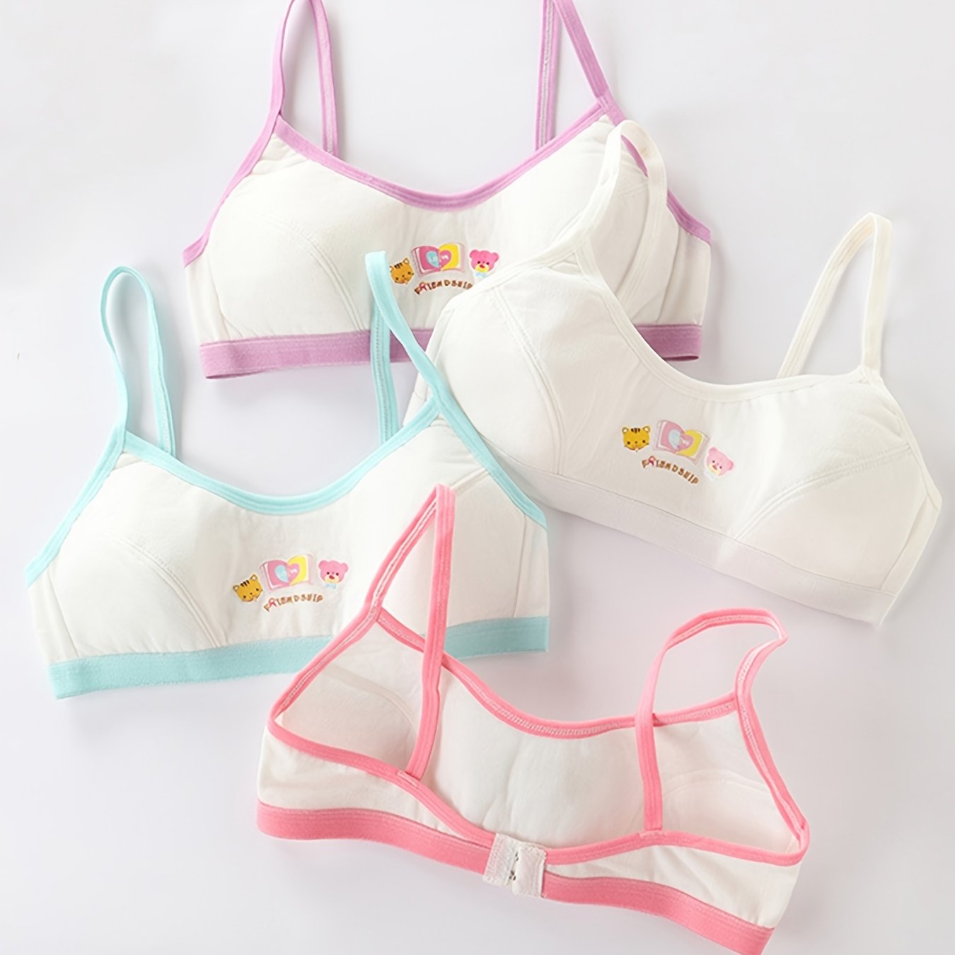 Girls Animal Graphic Sports Bra Set for Teens