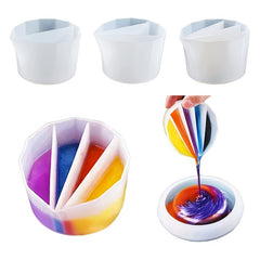 Split Cup For Paint Pouring Silicone Split Pouring Cup With Dividers