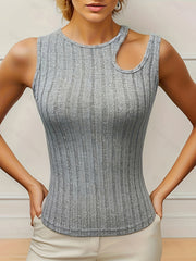 Sleeveless Cut Out Tank Top for Summer