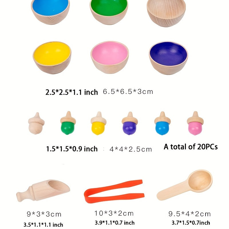 Montessori Pinecone Sorting Game Counting Toy