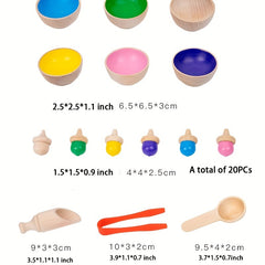 Montessori Pinecone Sorting Game Counting Toy