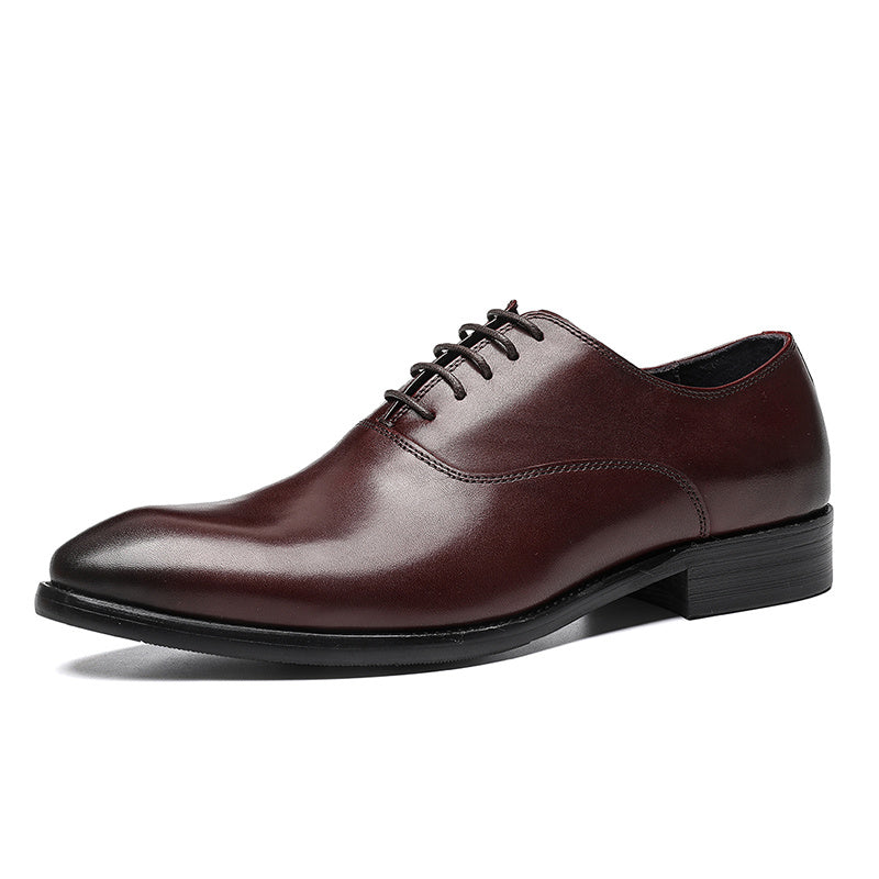 FARWARWO Men's Leather Oxford Shoes Pointed Toe Formal Comfortable Dress Shoes